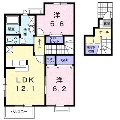 メープルⅡ 202【管理NO：1-012571201-02020】 ★家具家電は申し込み後に搬入します 2026年09月中旬入居可能の外観画像