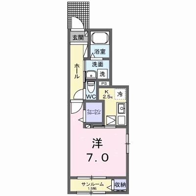 ミルホイール　Ⅱ 101【管理NO：1-028119402-01010】 ★家具家電は申し込み後に搬入します 2026年11月上旬入居可能の外観画像