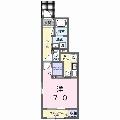 ミルホイール　Ⅰ 104【管理NO：1-028119401-01040】 ★家具家電は申し込み後に搬入します 2026年11月上旬入居可能の外観画像