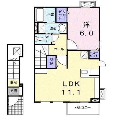 エアリーⅠ 203【管理NO：1-016443901-02030】 ★家具家電は申し込み後に搬入します★の外観画像