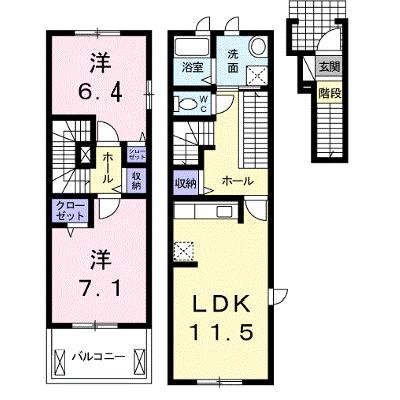 ウエストハウスＡ 201【管理NO：1-020598401-02010】 ★家具家電は申し込み後に搬入します★ ★2026年08月下旬入居可能★の外観画像