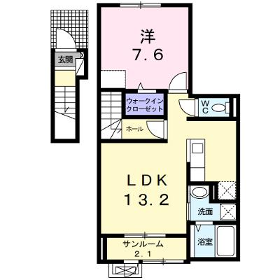 シェーネ 203【管理NO：1-023576101-02030】 ★家具家電は申し込み後に搬入します 2026年09月中旬入居可能の外観画像