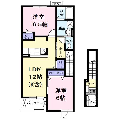 ファイン・ヒルＢ 203【管理NO：1-013799402-02030】 ★家具家電は申し込み後に搬入します 2026年10月中旬入居可能の外観画像