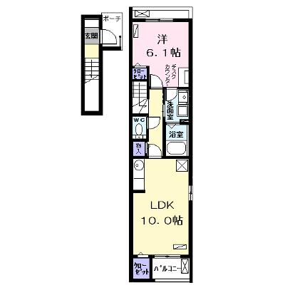ファミール丹後Ⅱ 201【管理NO：1-026211301-02010】 ★家具家電は申し込み後に搬入しますの外観画像