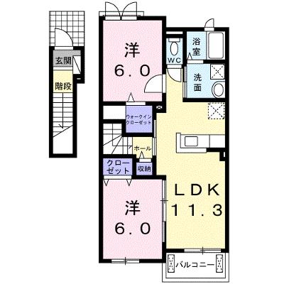 フランヴェールⅡ 201【管理NO：1-020960702-02010】 ★家具家電は申し込み後に搬入します 2026年09月中旬入居可能の外観画像
