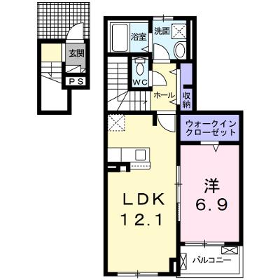 フィーゴ南風 203【管理NO：1-025066801-02030】 ★家具家電は申し込み後に搬入します★ ★2026年08月下旬入居可能★の外観画像