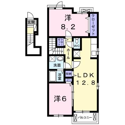 ベル・フィオ－レ 201【管理NO：1-018733801-02010】 ★家具家電は申し込み後に搬入します★ ★2026年09月中旬入居可能★の外観画像