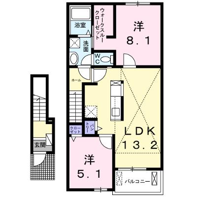マリオ今国府町Ｂ 202【管理NO：1-025940202-02020】 ★家具家電は申し込み後に搬入します 2026年10月中旬入居可能の外観画像