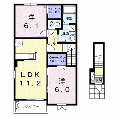 カントリーハイム・ダテ 201【管理NO：1-023029801-02010】 ★家具家電は申し込み後に搬入します 2026年08月下旬入居可能の外観画像