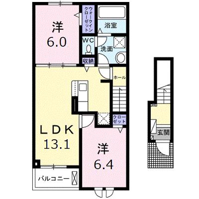 シャルマンⅣ 202【管理NO：1-026777201-02020】 ★家具家電は申し込み後に搬入します★ ★2026年08月中旬入居可能★の外観画像