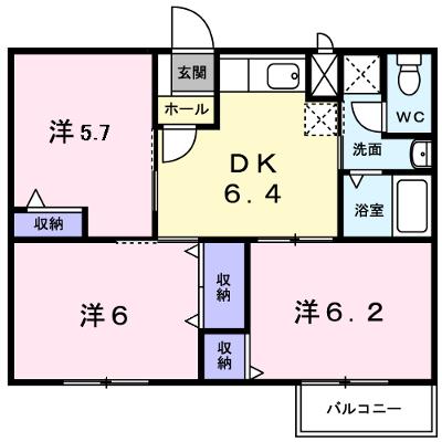 エルディム関森Ｂ 202【管理NO：1-007382202-02020】 ★家具家電は申し込み後に搬入します★の外観画像