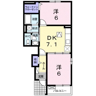 エスペランサＢ 103【管理NO：1-016699502-01030】 ★家具家電は申し込み後に搬入します★ ★2026年09月下旬入居可能★の外観画像