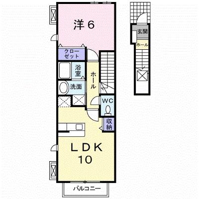フレンディ　ディ　横尾Ⅰ 202【管理NO：1-018828901-02020】 ★家具家電は申し込み後に搬入します 2026年08月下旬入居可能の外観画像