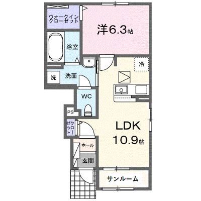 プラネッツ・リラン　Ⅱ 103【管理NO：1-027649702-01030】 ★家具家電は申し込み後に搬入します★の外観画像