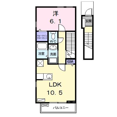 グランツシェ－ネ 202【管理NO：1-014551301-02020】 ★家具家電は申し込み後に搬入します★ ★2026年09月上旬入居可能★の外観画像