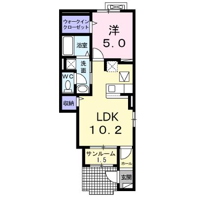 グリーンヒル 102【管理NO：1-026234601-01020】 ★家具家電は申し込み後に搬入します★ ★2026年08月下旬入居可能★の外観画像