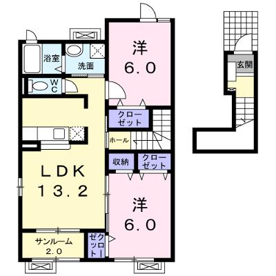 グレイナＥ 203【管理NO：1-014264805-02030】 ★家具家電は申し込み後に搬入します★ ★2026年08月下旬入居可能★の外観画像