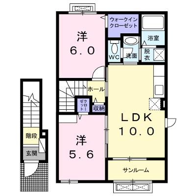 ファイン・プロムナードＢ 203【管理NO：1-022544202-02030】 ★家具家電は申し込み後に搬入します★ ★2026年09月上旬入居可能★の外観画像