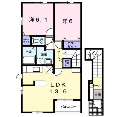 シャンゼリゼＢ 201【管理NO：1-014790002-02010】 ★家具家電は申し込み後に搬入します 2026年08月下旬入居可能の外観画像