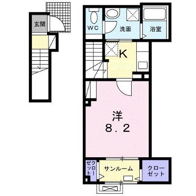アルテミシアⅡ 203【管理NO：1-026000302-02030】 ★家具家電は申し込み後に搬入します 2026年08月下旬入居可能の外観画像