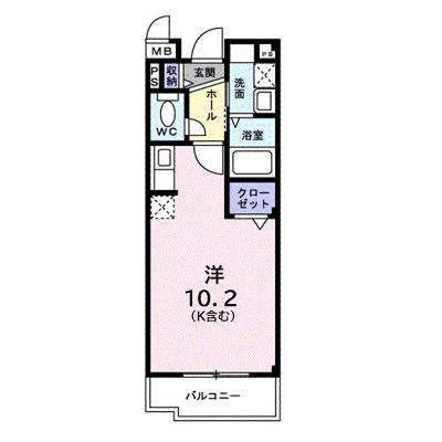 プリムローズ　Ⅱ 207【管理NO：1-015597201-02070】 ★家具家電は申し込み後に搬入します 2026年08月下旬入居可能の外観画像