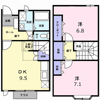 メゾンパルテール　Ｂ 101【管理NO：1-010276402-01010】 ★家具家電は申し込み後に搬入します★の外観画像