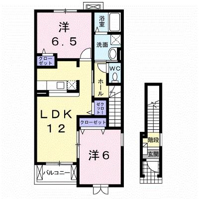 プリムローズ　Ｂ 203【管理NO：1-014699502-02030】 ★家具家電は申し込み後に搬入します 2026年08月下旬入居可能の外観画像