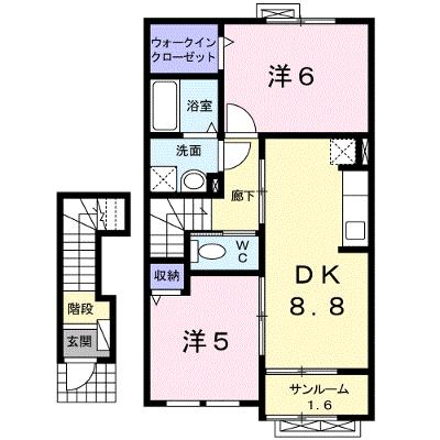 ジニアス　２ 202【管理NO：1-016239202-02020】 ★家具家電は申し込み後に搬入します 2026年08月下旬入居可能の外観画像