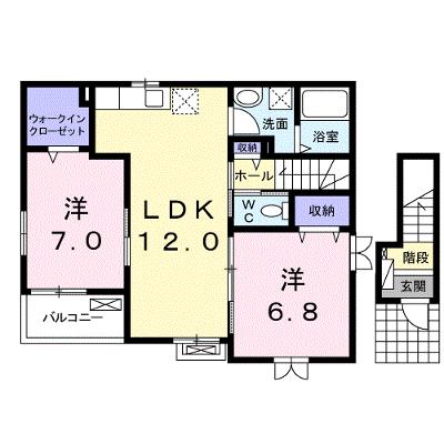 アプリコット 201【管理NO：1-018962401-02010】 ★家具家電は申し込み後に搬入します★ ★2026年08月下旬入居可能★の外観画像