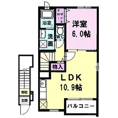 サンフラワー 203【管理NO：1-017914401-02030】 ★家具家電は申し込み後に搬入します★ ★2026年08月下旬入居可能★の外観画像