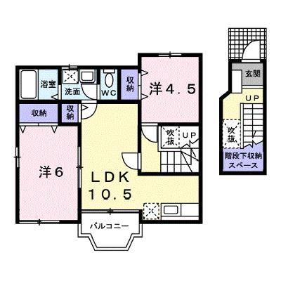 サンコリーヌ　Ｂ 202【管理NO：1-011613001-02020】 ★家具家電は申し込み後に搬入します★ ★2026年08月下旬入居可能★の外観画像