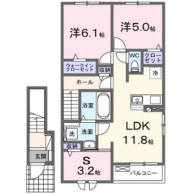 クラール倉治Ｂ 205【管理NO：1-028204702-02050】 ★家具家電は申し込み後に搬入します★ ★2026年09月下旬入居可能★の外観画像