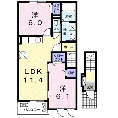 ベル　アンジュ 204【管理NO：1-019888701-02040】 ★家具家電は申し込み後に搬入します 2026年08月下旬入居可能の外観画像