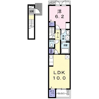 ミニョン　ノンブリル川之江Ａ 205【管理NO：1-024343601-02040】 ★家具家電は申し込み後に搬入します★ ★2026年09月中旬入居可能★の外観画像