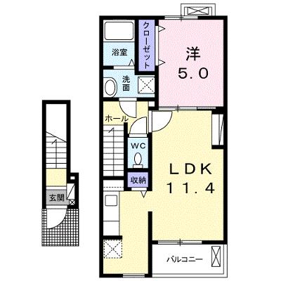 クラール壬生川駅西Ａ 202【管理NO：1-024986001-02020】 ★家具家電は申し込み後に搬入します 2026年09月中旬入居可能の外観画像