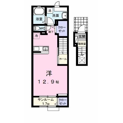 （仮）観音寺新町２丁目アパート 204【管理NO：1-028818601-02040】 ★家具家電は申し込み後に搬入します 2026年12月上旬入居可能の外観画像
