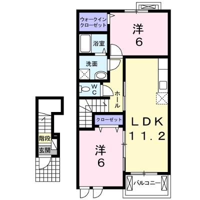 メゾン　アリエッタ　Ａ 202【管理NO：1-017594301-02020】 ★家具家電は申し込み後に搬入します★ ★2026年08月下旬入居可能★の外観画像
