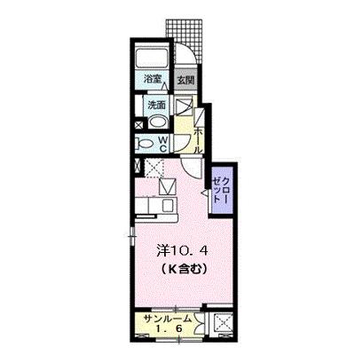 ベルフローラⅡ 103【管理NO：1-025180601-01030】 ★家具家電は申し込み後に搬入しますの外観画像