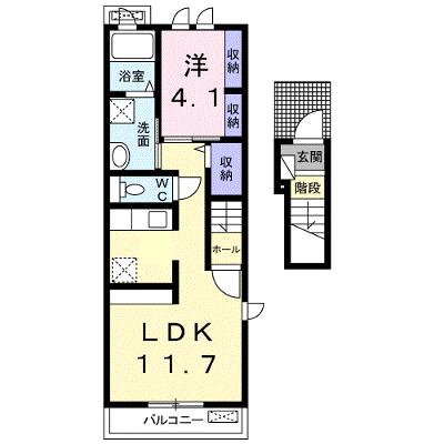 プラシードＫ　Ｂ 201【管理NO：1-019947802-02010】 ★家具家電は申し込み後に搬入します★ ★2026年08月下旬入居可能★の外観画像