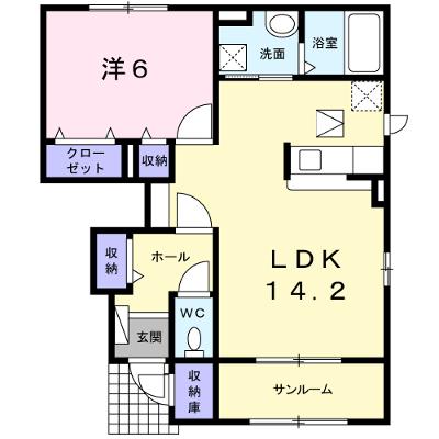 メゾン・ド・ソレイユ 103【管理NO：1-022805701-01030】 ★家具家電は申し込み後に搬入します 2026年08月下旬入居可能の外観画像