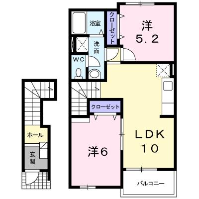 ジュネス新入Ａ 202【管理NO：1-013768901-02020】 ★家具家電は申し込み後に搬入します 2026年09月上旬入居可能の外観画像