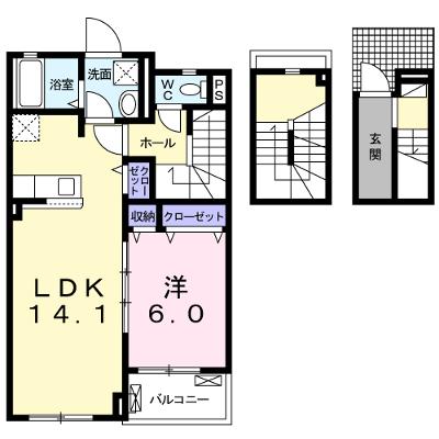 リヴェール　ヴィラⅠ 302【管理NO：1-025954801-03020】 ★家具家電は申し込み後に搬入します 2026年08月下旬入居可能の外観画像