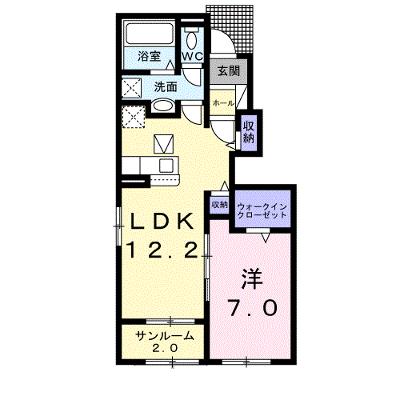 ファミ―リエン　Ⅰ 103【管理NO：1-026510501-01030】 ★家具家電は申し込み後に搬入しますの外観画像