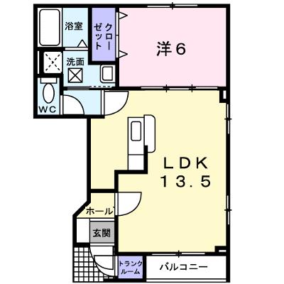 グランツ榎本 102【管理NO：1-014660301-01020】 ★家具家電は申し込み後に搬入します 2026年08月下旬入居可能の外観画像