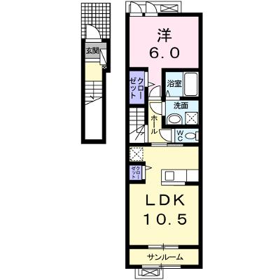 ソシア美春Ⅵ 202【管理NO：1-018674401-02020】 ★家具家電は申し込み後に搬入します★ ★2026年08月下旬入居可能★の外観画像