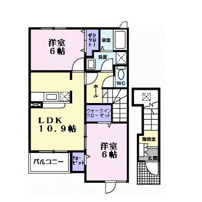 ベル・フィオーレⅡ 203【管理NO：1-014377202-02030】 ★家具家電は申し込み後に搬入します 2026年08月下旬入居可能の外観画像