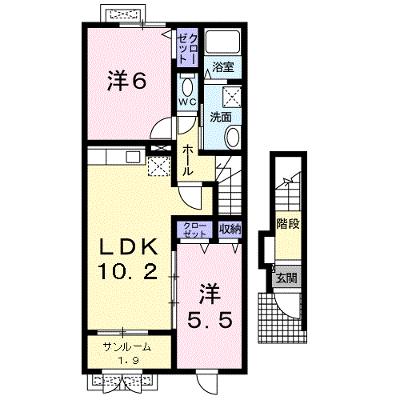 アネシスⅠ 202【管理NO：1-017573301-02020】 ★家具家電は申し込み後に搬入します 2026年08月下旬入居可能の外観画像