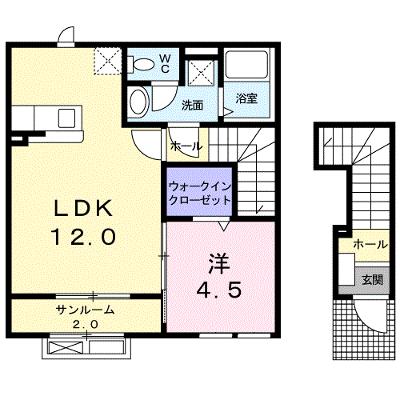 メゾン　サンリット 204【管理NO：1-022899201-02040】 ★家具家電は申し込み後に搬入します 2026年09月中旬入居可能の外観画像