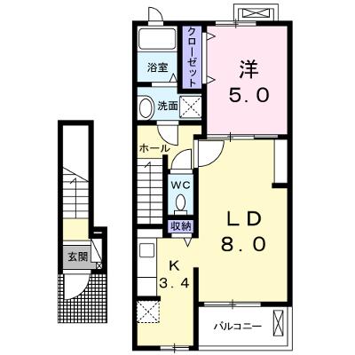 ヴィラ・グロワール 202【管理NO：1-020497201-02020】 ★家具家電は申し込み後に搬入します★ ★2026年09月中旬入居可能★の外観画像