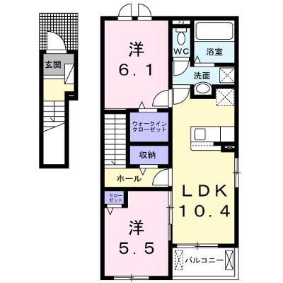 Ｈ・Ｓ宮後 201【管理NO：1-026926101-02010】 ★家具家電は申し込み後に搬入します 2026年08月下旬入居可能の外観画像